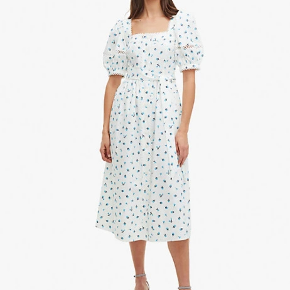 dainty bloom poplin dress size 4